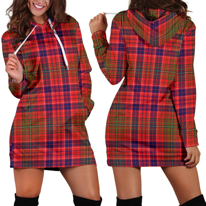 Scottish Lumsden Modern Clan Tartan Hoodie Dress