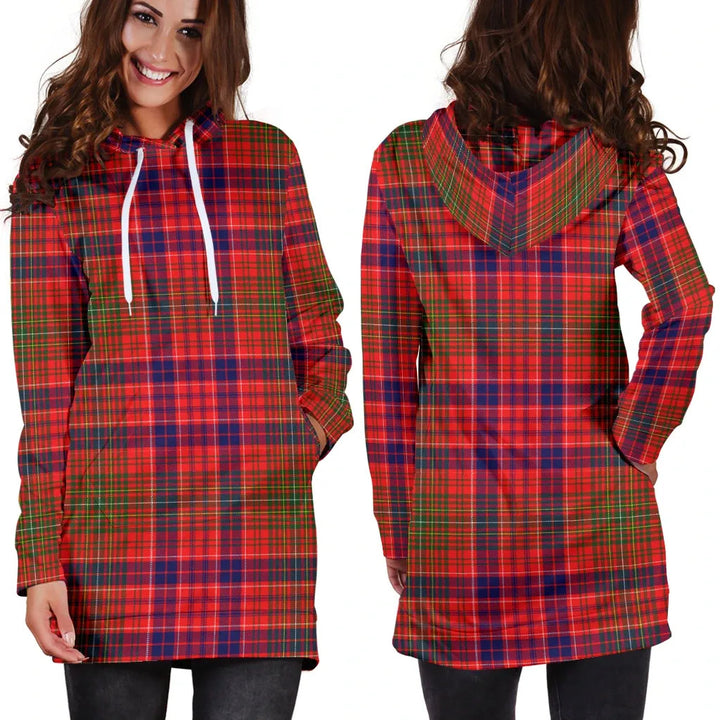 Scottish Lumsden Modern Clan Tartan Hoodie Dress