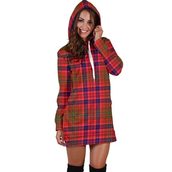 Scottish Lumsden Modern Clan Tartan Hoodie Dress