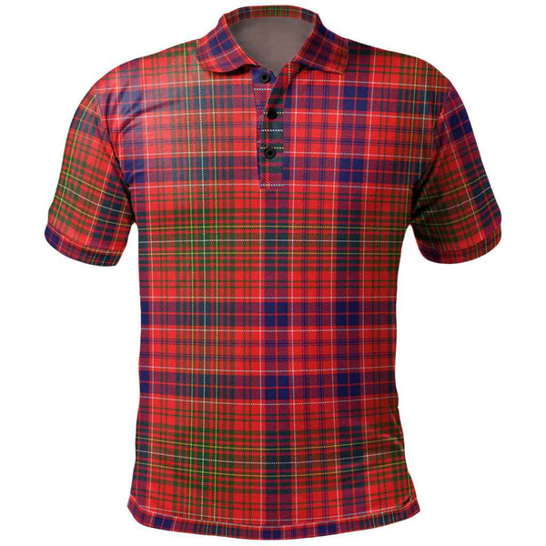 Scottish Lumsden Modern Clan Tartan Polo Shirt Front Side Tartan Plaid