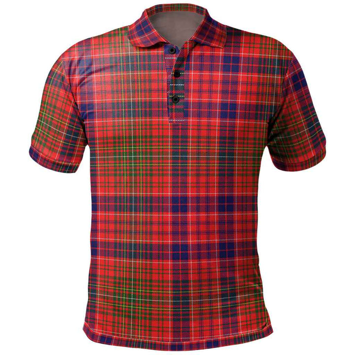 Scottish Lumsden Modern Clan Tartan Polo Shirt Front Side Tartan Plaid