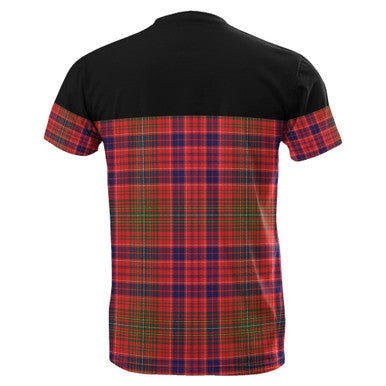 Scottish Lumsden Modern Clan Tartan T-Shirt Horizontal Style Back Side Tartan Plaid