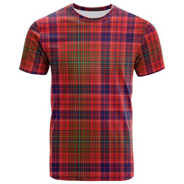 Scottish Lumsden Modern Clan Tartan T-Shirt Front Side Tartan Plaid