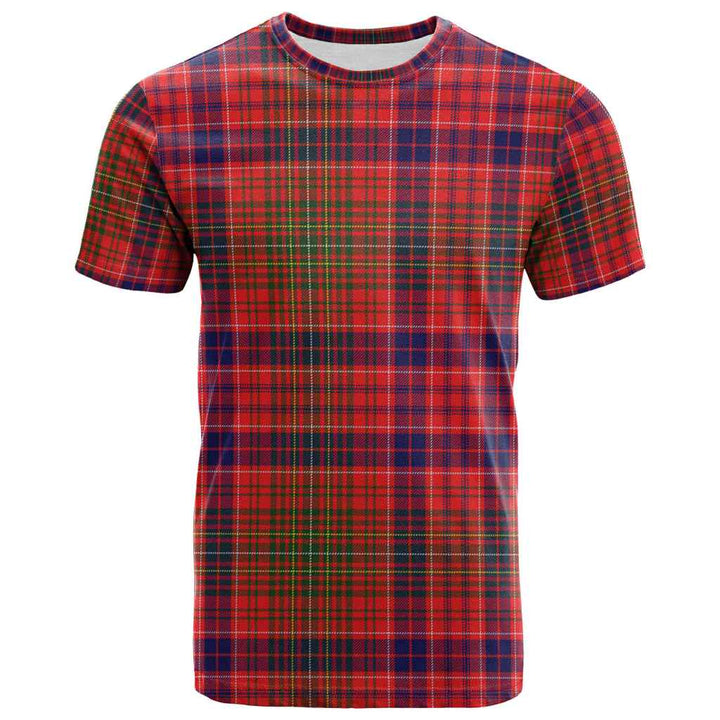 Scottish Lumsden Modern Clan Tartan T-Shirt Front Side Tartan Plaid