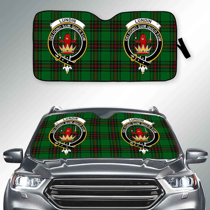 Scottish Lundin Clan Crest Tartan Car Windshield Sun Shade Tartan Plaid 2