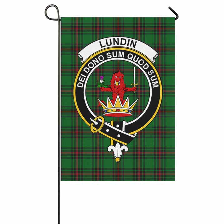 Scottish Lundin Clan Crest Tartan Garden Flag Tartan Plaid 1
