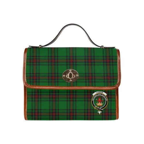 Scottish Lundin Clan Crest Tartan Waterproof Canvas Bag Tartan Plaid 1