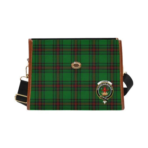 Scottish Lundin Clan Crest Tartan Waterproof Canvas Bag Tartan Plaid 2