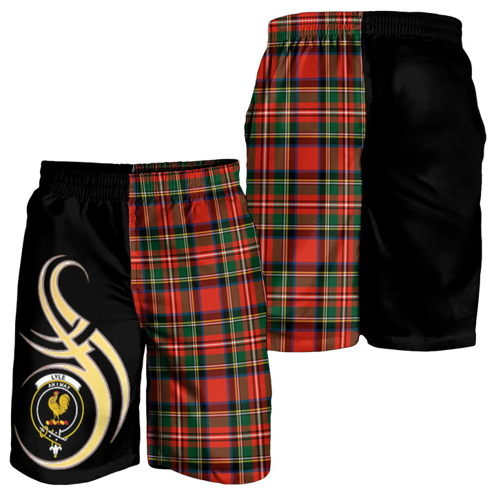 Scottish Lyle Clan Crest Tartan Believe in Me Men's Shorts