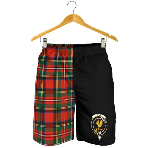 Scottish Lyle Clan Crest Tartan Half of Me Men's Shorts