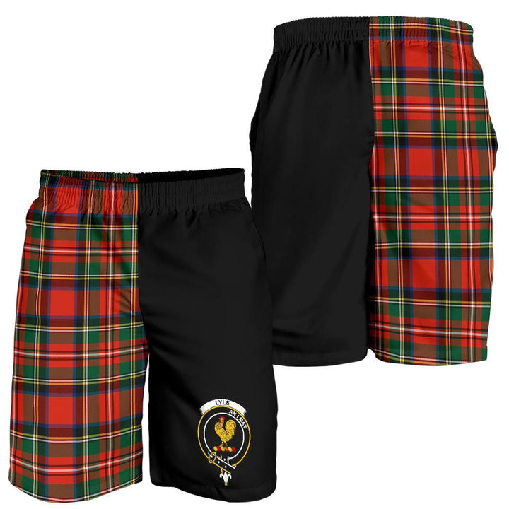 Scottish Lyle Clan Crest Tartan Half of Me Men's Shorts