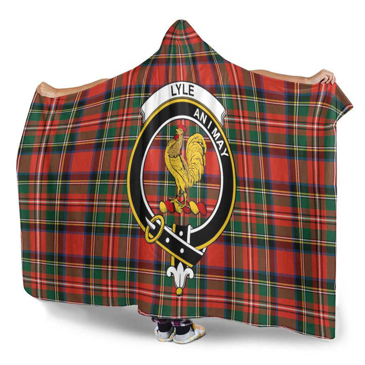 Scottish Lyle Clan Crest Tartan Hooded Blanket Tartan Plaid 3