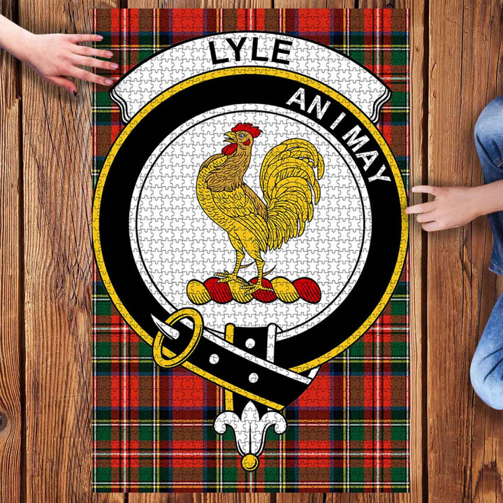 Scottish Lyle Clan Crest Tartan Jigsaw Puzzle 3