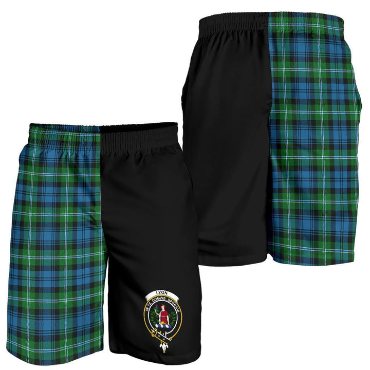 Scottish Lyon Clan Crest Tartan Half of Me Men's Shorts