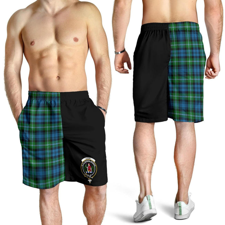 Scottish Lyon Clan Crest Tartan Half of Me Men's Shorts