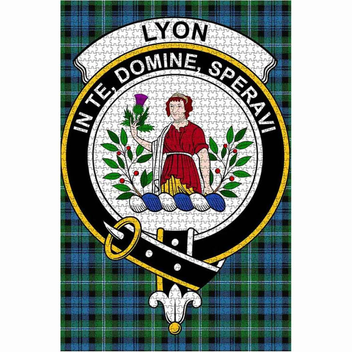 Scottish Lyon Clan Crest Tartan Jigsaw Puzzle 1