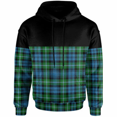 Scottish Lyon Clan Tartan Hoodie - Horizontal Style Front Side Tartan Plaid