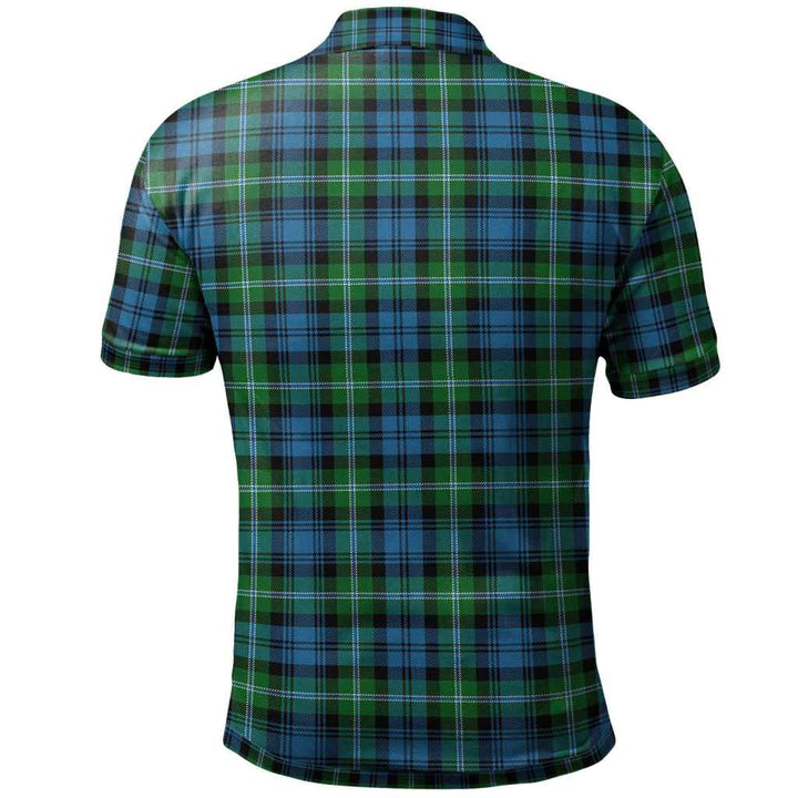 Scottish Lyon Clan Tartan Polo Shirt Back Side Tartan Plaid