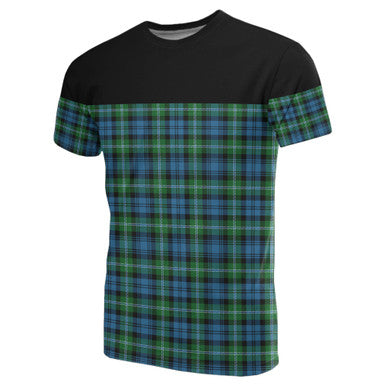 Scottish Lyon Clan Tartan T-Shirt Horizontal Style Front Side Tartan Plaid