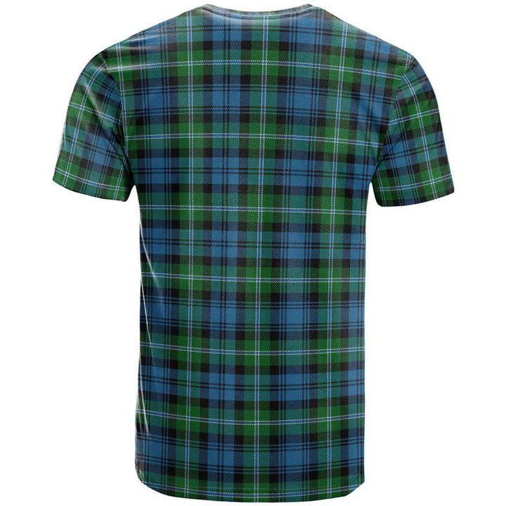 Scottish Lyon Clan Tartan T-Shirt Back Side Tartan Plaid