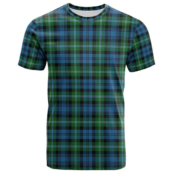 Scottish Lyon Clan Tartan T-Shirt Front Side Tartan Plaid