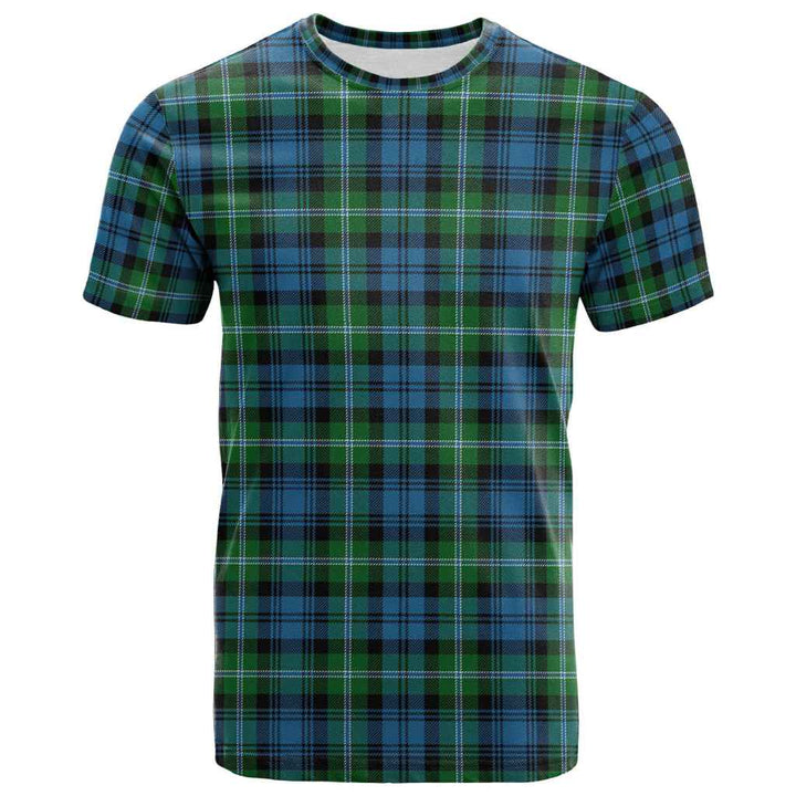 Scottish Lyon Clan Tartan T-Shirt Front Side Tartan Plaid