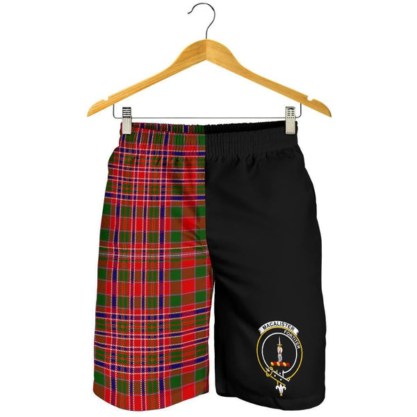 Scottish MacAlister Clan Crest Tartan Half of Me Men's Shorts