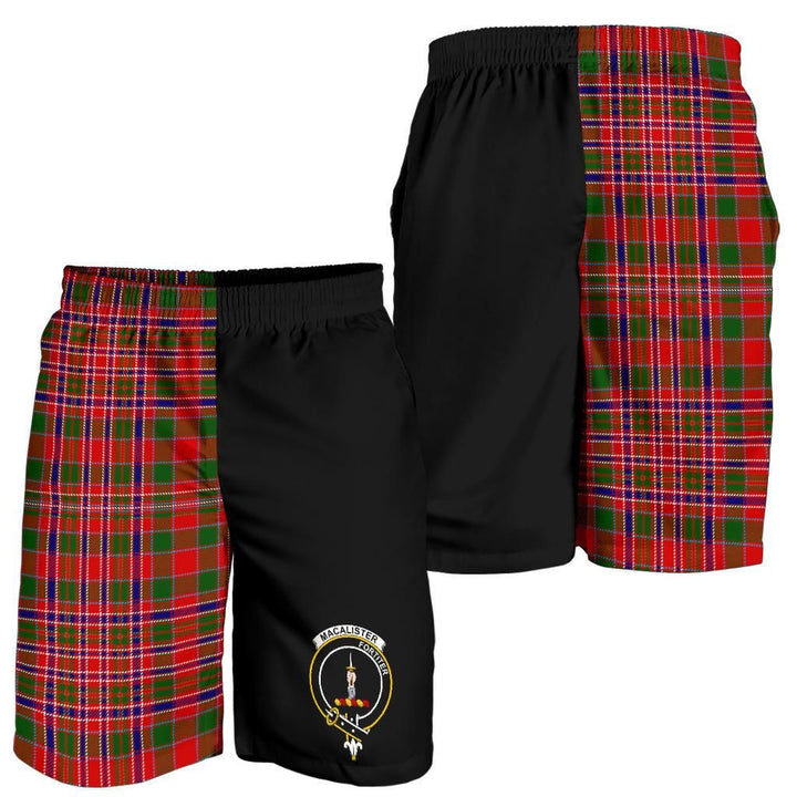 Scottish MacAlister Clan Crest Tartan Half of Me Men's Shorts