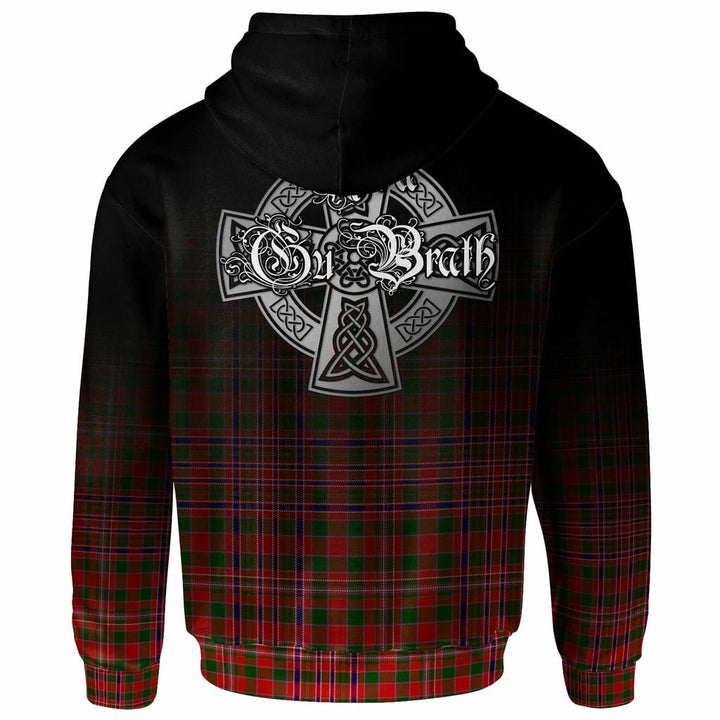 Scottish MacAlister Clan Crest Tartan Hoodie - Alba Gu Brath Family Crest Celtic Inspired Back Side Tartan Plaid