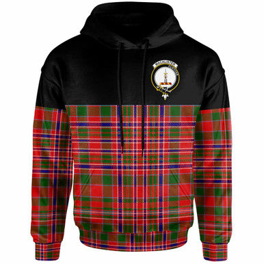 Scottish MacAlister Clan Crest Tartan Hoodie - Horizontal Style Front Side Tartan Plaid