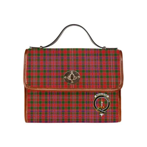 Scottish MacAlister Clan Crest Tartan Waterproof Canvas Bag Tartan Plaid 1