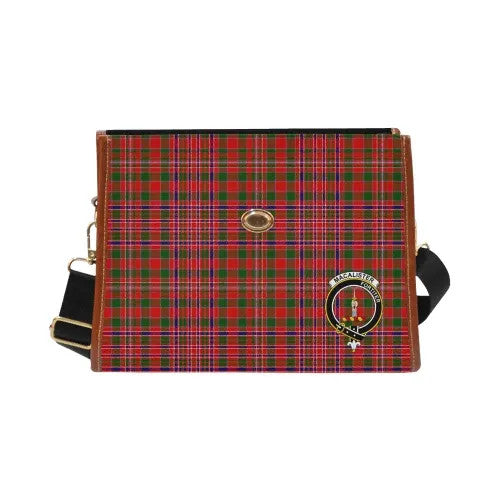Scottish MacAlister Clan Crest Tartan Waterproof Canvas Bag Tartan Plaid 2