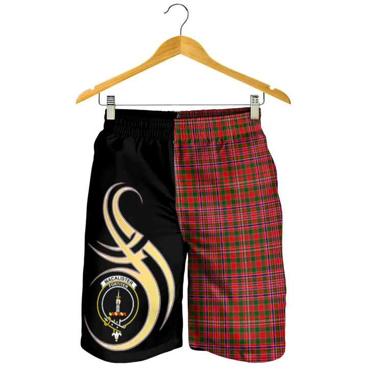 Scottish MacAlister Modern Clan Crest Tartan Believe in Me Men's Shorts