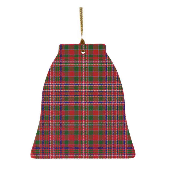 Scottish MacAlister Modern Clan Tartan Ceramic Ornament Bell Shape Tartan Plaid