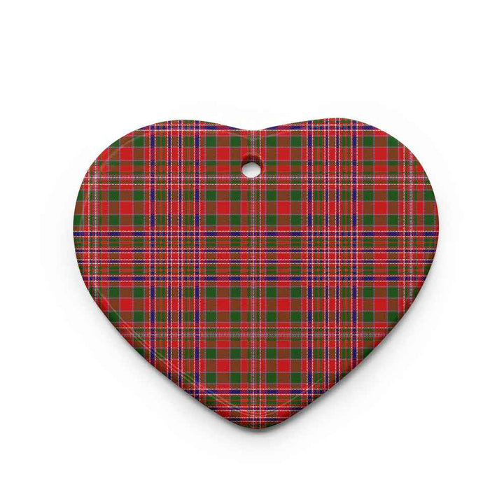 Scottish MacAlister Modern Clan Tartan Ceramic Ornament Heart Shape Tartan Plaid