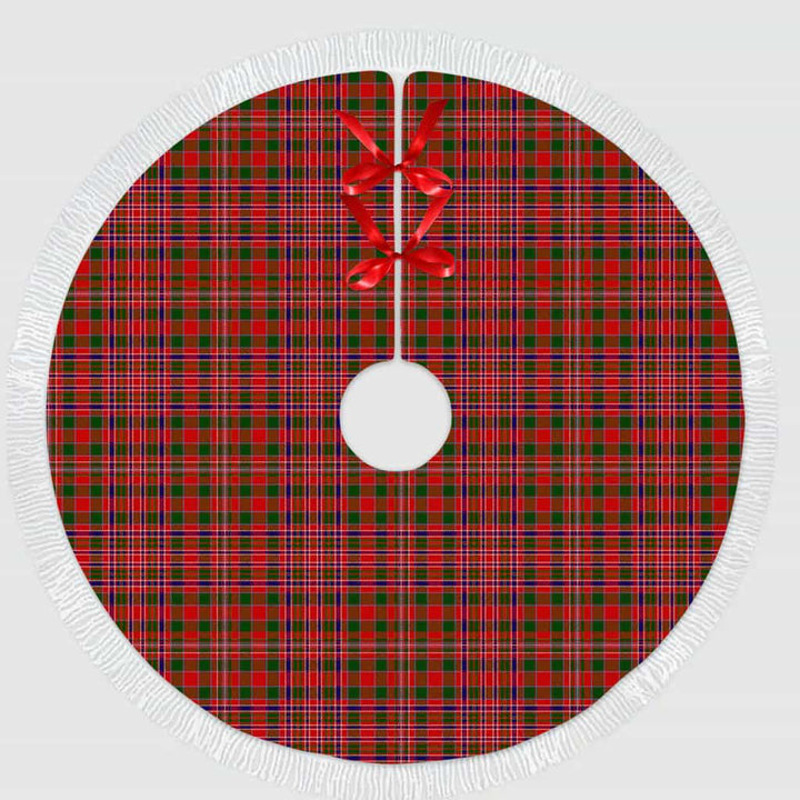 Scottish MacAlister Modern Clan Tartan Christmas Tree Skirt Tassels 1 Tartan Plaid