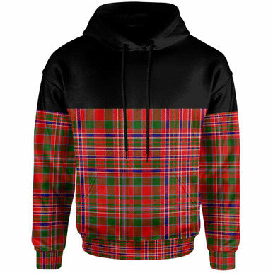 Scottish MacAlister Modern Clan Tartan Hoodie - Horizontal Style Front Side Tartan Plaid