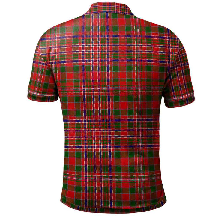 Scottish MacAlister Modern Clan Tartan Polo Shirt Back Side Tartan Plaid