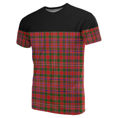 Scottish MacAlister Modern Clan Tartan T-Shirt Horizontal Style Front Side Tartan Plaid