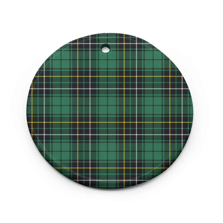 Scottish MacAlpine Ancient Clan Tartan Ceramic Ornament Circle Shape Tartan Plaid
