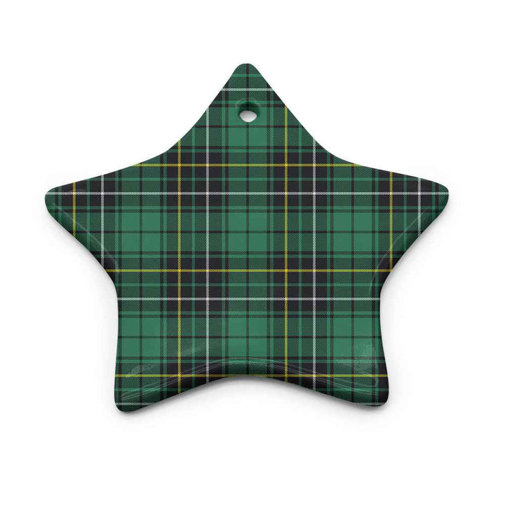 Scottish MacAlpine Ancient Clan Tartan Ceramic Ornament Star Shape Tartan Plaid