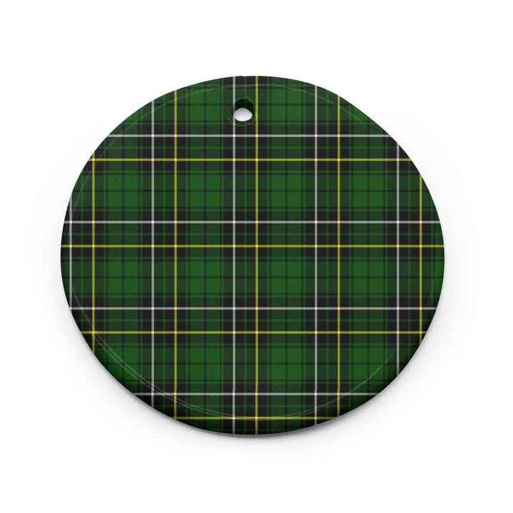 Scottish MacAlpine Modern Clan Tartan Ceramic Ornament Circle Shape Tartan Plaid