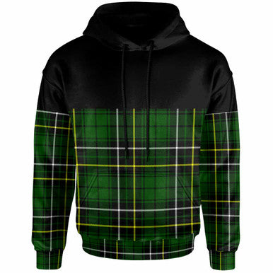 Scottish MacAlpine Modern Clan Tartan Hoodie - Horizontal Style Front Side Tartan Plaid