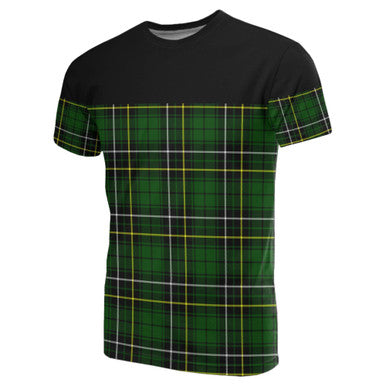 Scottish MacAlpine Modern Clan Tartan T-Shirt Horizontal Style Front Side Tartan Plaid