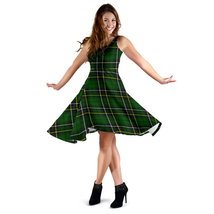 Scottish MacAlpine Modern Clan Tartan Women Midi Dress