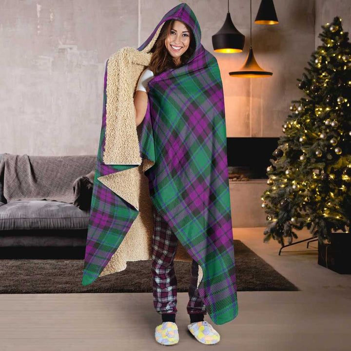 Scottish MacArthur - Milton Clan Tartan Hooded Blanket Tartan Plaid 6