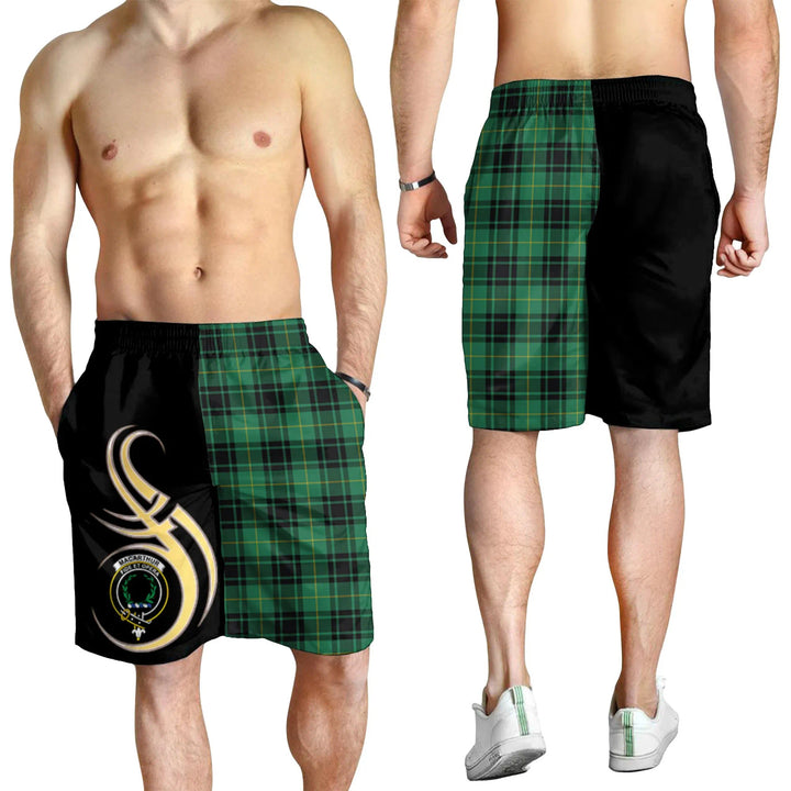 Scottish MacArthur Ancient Clan Crest Tartan Believe in Me Men's Shorts