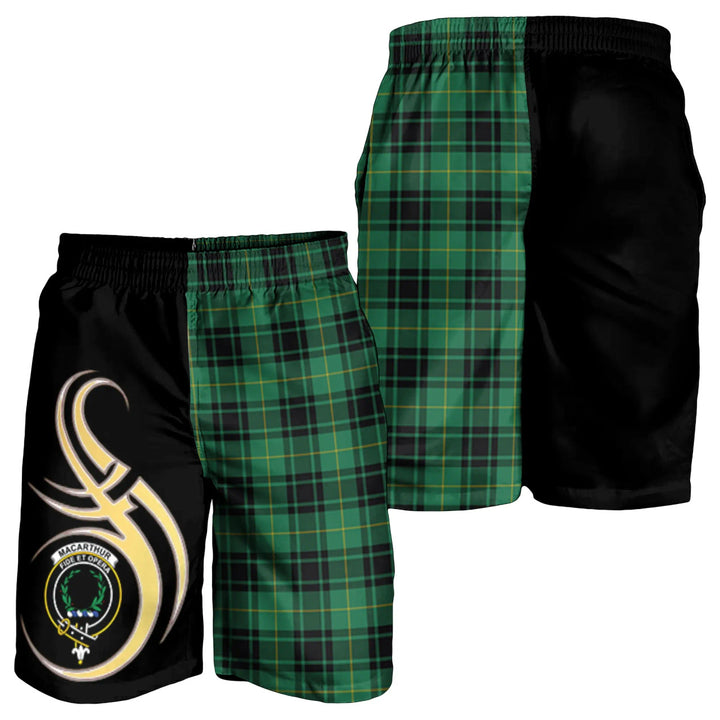 Scottish MacArthur Ancient Clan Crest Tartan Believe in Me Men's Shorts
