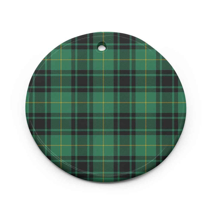 Scottish MacArthur - Milton Clan Tartan Ceramic Ornament Circle Shape Tartan Plaid