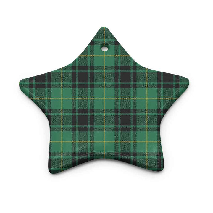 Scottish MacArthur - Milton Clan Tartan Ceramic Ornament Star Shape Tartan Plaid